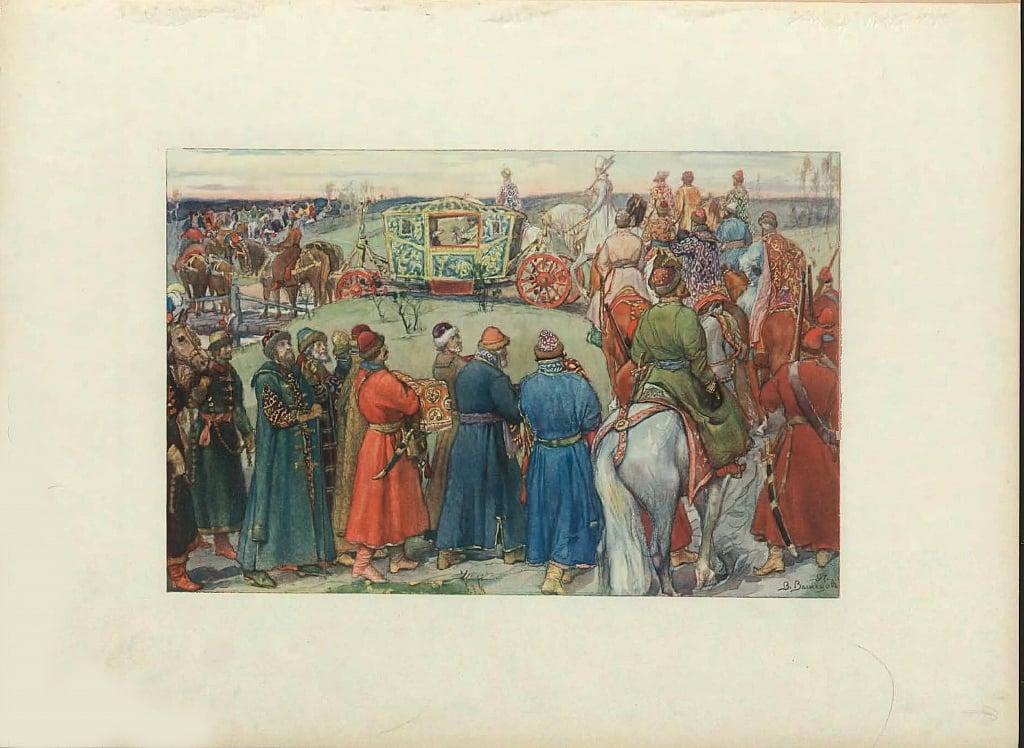  Tsars Alexei Mikhailovich Ride to the Hunt, 1896 by Viktor Mikhaylovich Vasnetsov